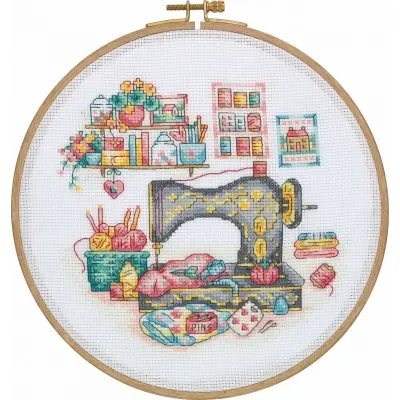 Tuva Cross Stitch Kit With Wooden Hoop DCS01